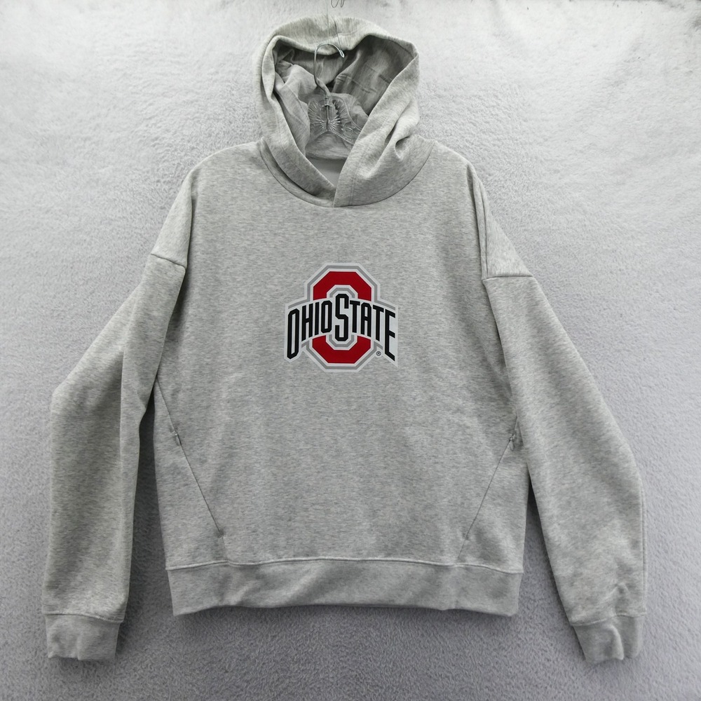 Ohio State Hoodie Womens Small NCAA‎ Buckeyes Gray Sweatshirt Poly Cotton Blend
